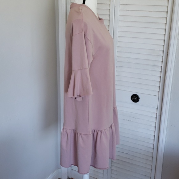 PHILOSOPHY Dusty Rose Sweatshirt Dress, Size Small - Picture 3 of 8
